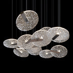 Silver Disc Halo Chandelier