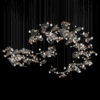 Silver Leaf Pearl Garland Chandelier