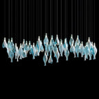 Aqua Glass Pod Cascade Chandelier