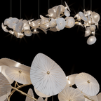 White Disc Garland Chandelier