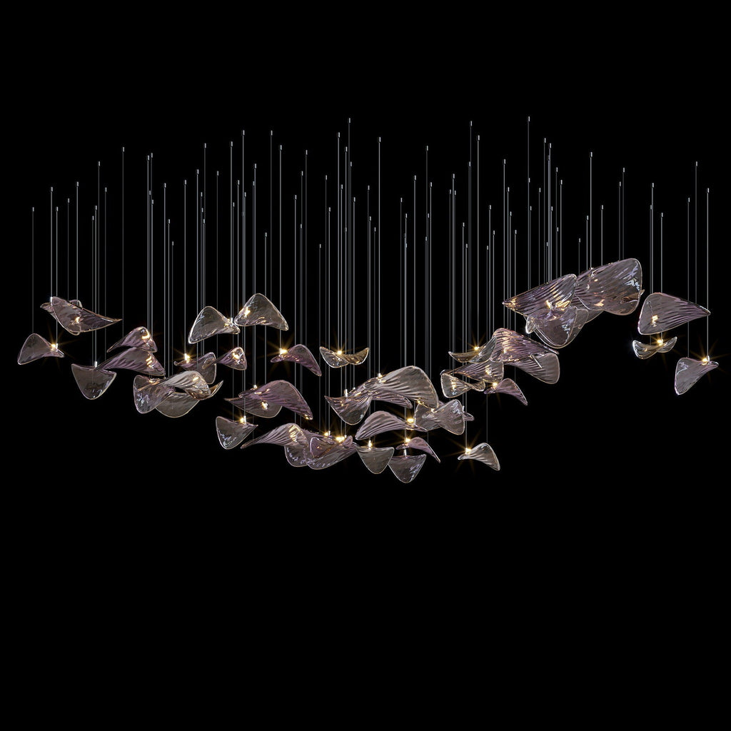 Smoke Manta Cluster Chandelier