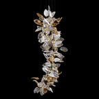 Aqua Glass Petal Branch Chandelier