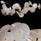 White Disc Garland Chandelier