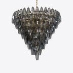 Asti Glass Chandelier Glass lighting by Bling Lighting Studio