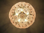 Murano Chandelier | 51 Pink Daisy Glass detail by Bling Lighting Studio