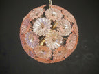 Murano Chandelier | 51 Pink Daisy Glass detail by Bling Lighting Studio
