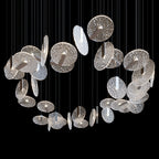 Silver Disc Halo Chandelier