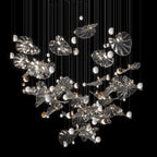 Silver Leaf Pearl Garland Chandelier