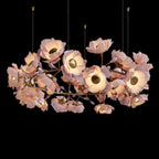 Blush Peony Branch Chandelier