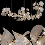 White Disc Garland Chandelier
