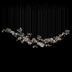 Silver Leaf Pearl Garland Chandelier
