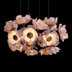 Blush Peony Branch Chandelier