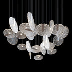 Silver Disc Halo Chandelier
