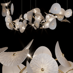 White Disc Garland Chandelier