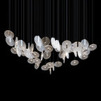 Silver Disc Halo Chandelier