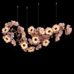 Blush Peony Branch Chandelier