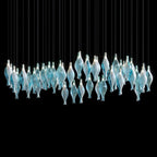 Aqua Glass Pod Cascade Chandelier
