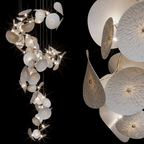 White Disc Garland Chandelier
