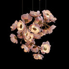 Blush Peony Branch Chandelier