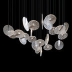 Silver Disc Halo Chandelier