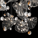 Silver Leaf Pearl Garland Chandelier