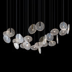 Silver Disc Halo Chandelier