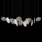 Silver Disc Halo Chandelier
