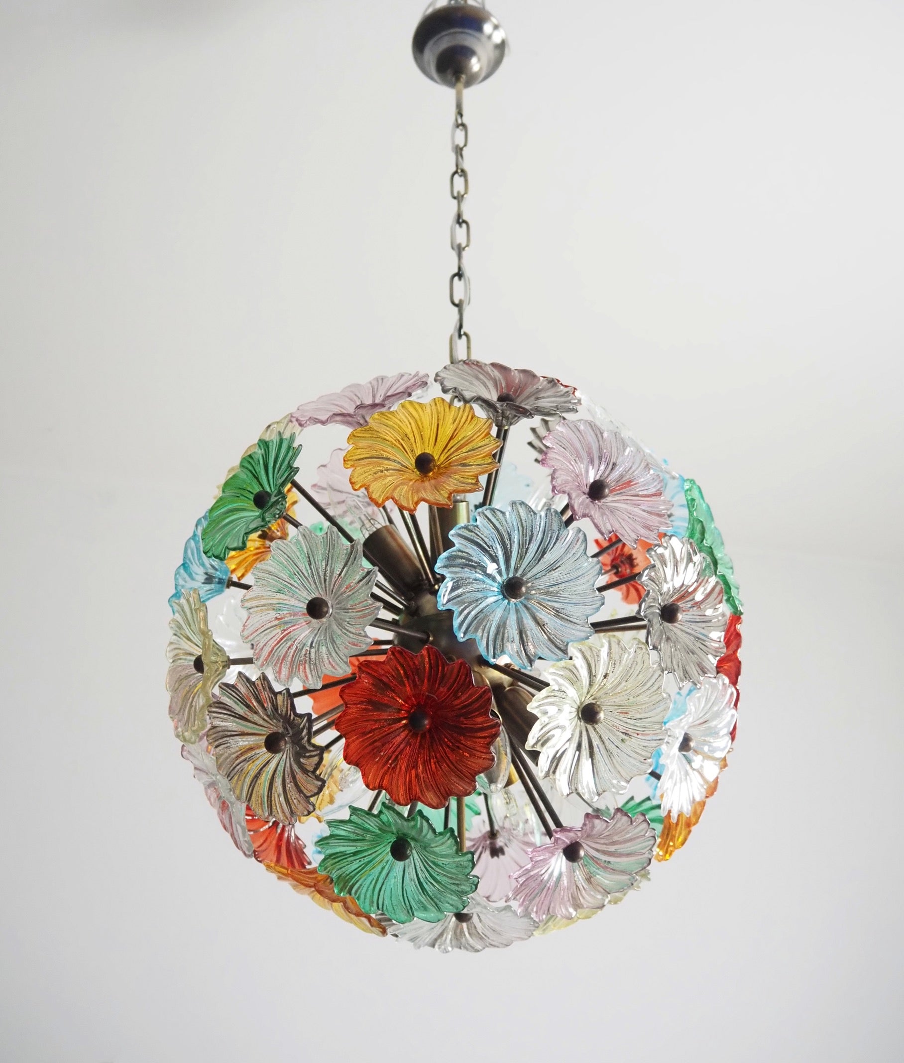 Murano Chandelier | 51 Multicolour Daisy Glass by Bling Lighting Studio