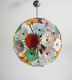 Murano Chandelier | 51 Multicolour Daisy Glass detail by Bling Lighting Studio