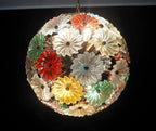Murano Chandelier | 51 Multicolour Daisy Glass detail by Bling Lighting Studio