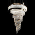 Crystal Spiral Halo Chandelier