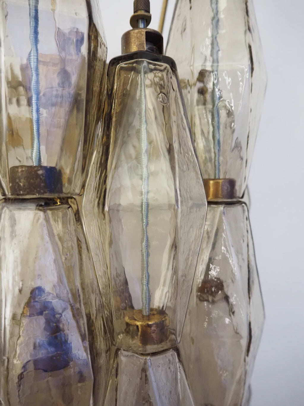 Murano Wall Lamp | 17 Smoked Poliedri Glass | Set of 2