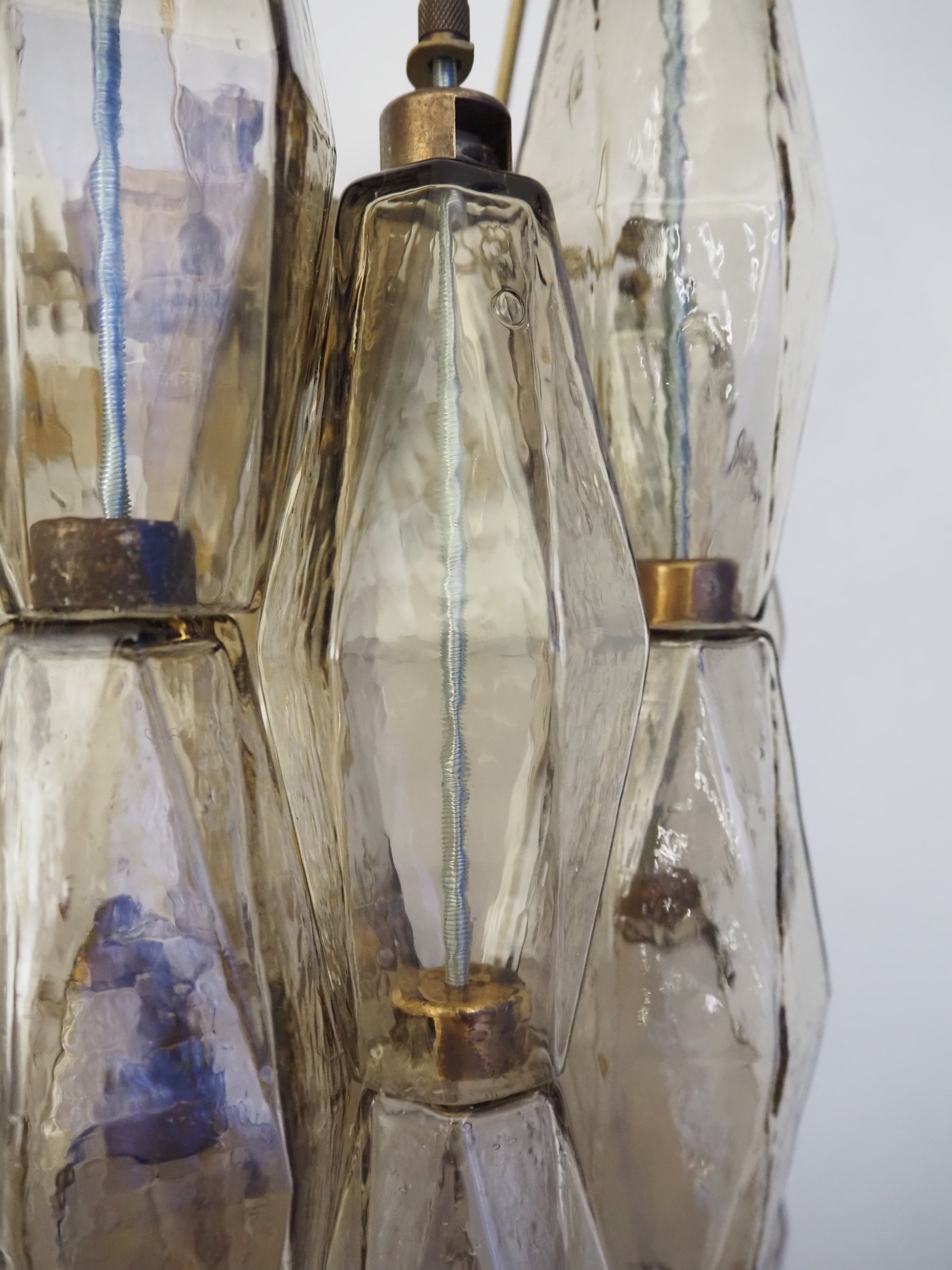 Murano Wall Lamp | 17 Smoked Poliedri Glass | Set of 2