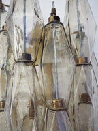 Murano Wall Lamp | 17 Smoked Poliedri Glass | Set of 2