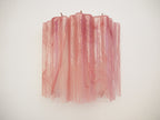 Murano Wall Lamp | 5 Pink Alabaster Glass Tubes | Set of 2