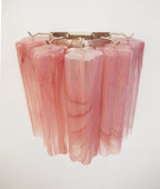 Murano Wall Lamp | 5 Pink Alabaster Glass Tubes | Set of 2