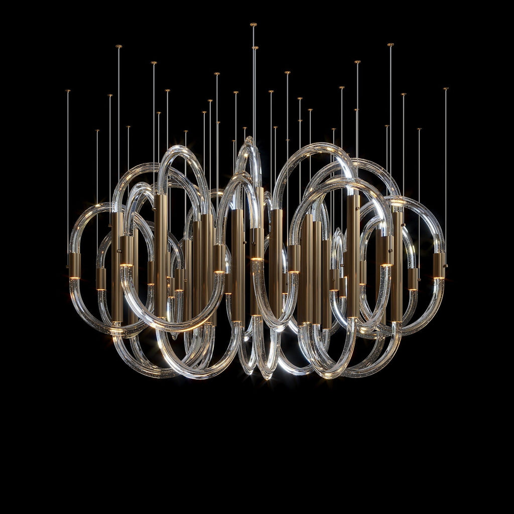 Crystal Ring Rain Chandelier