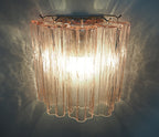 Murano Wall Lamp | 5 Pink Tube Glass | Set of 2