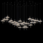 Ivory Saucer Orbit Chandelier