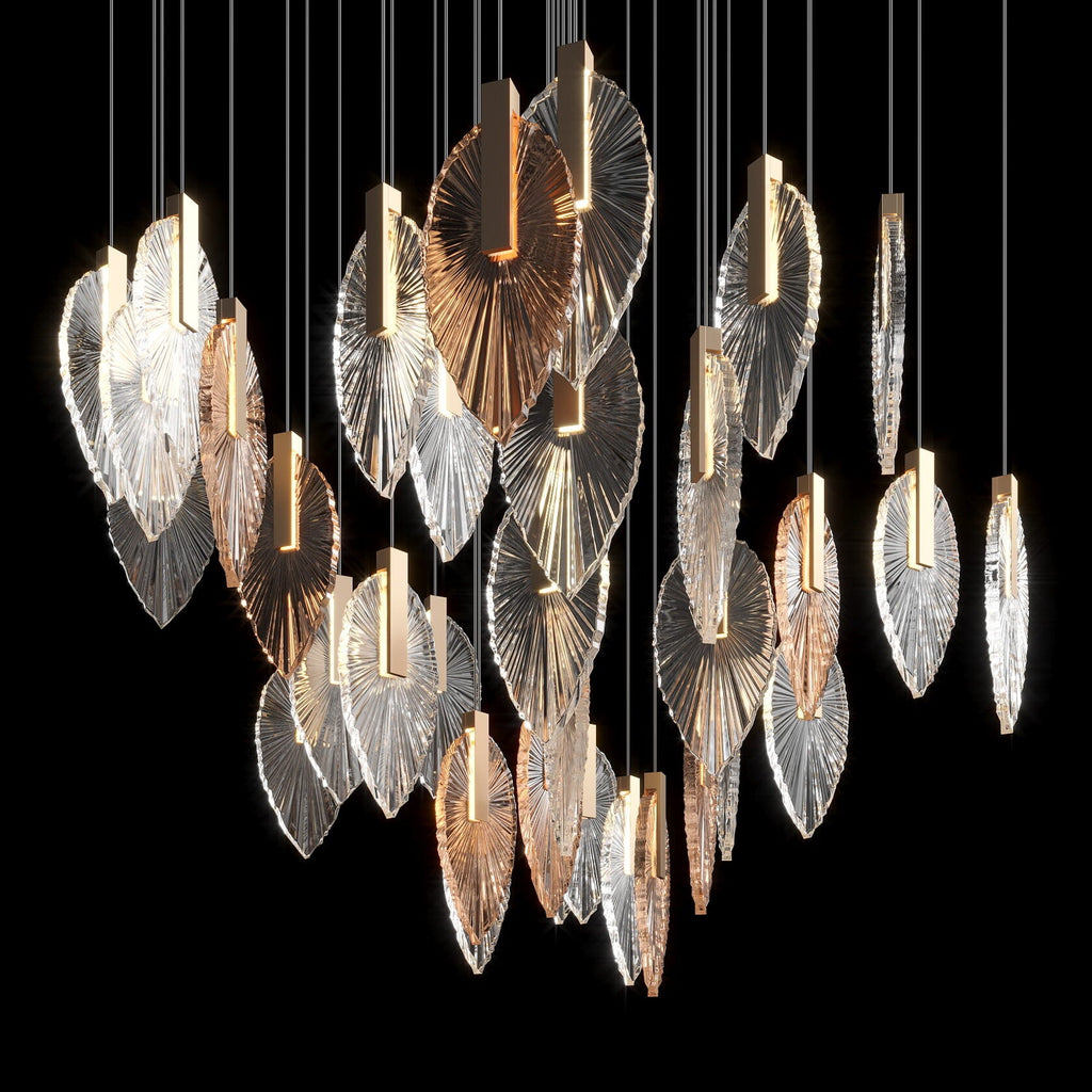 Crystal Leaf Veil Chandelier