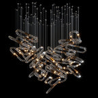 Glass Link Cascade Chandelier