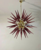 Murano Chandelier | 51 Purple Sputnik detail by Bling Lighting Studio