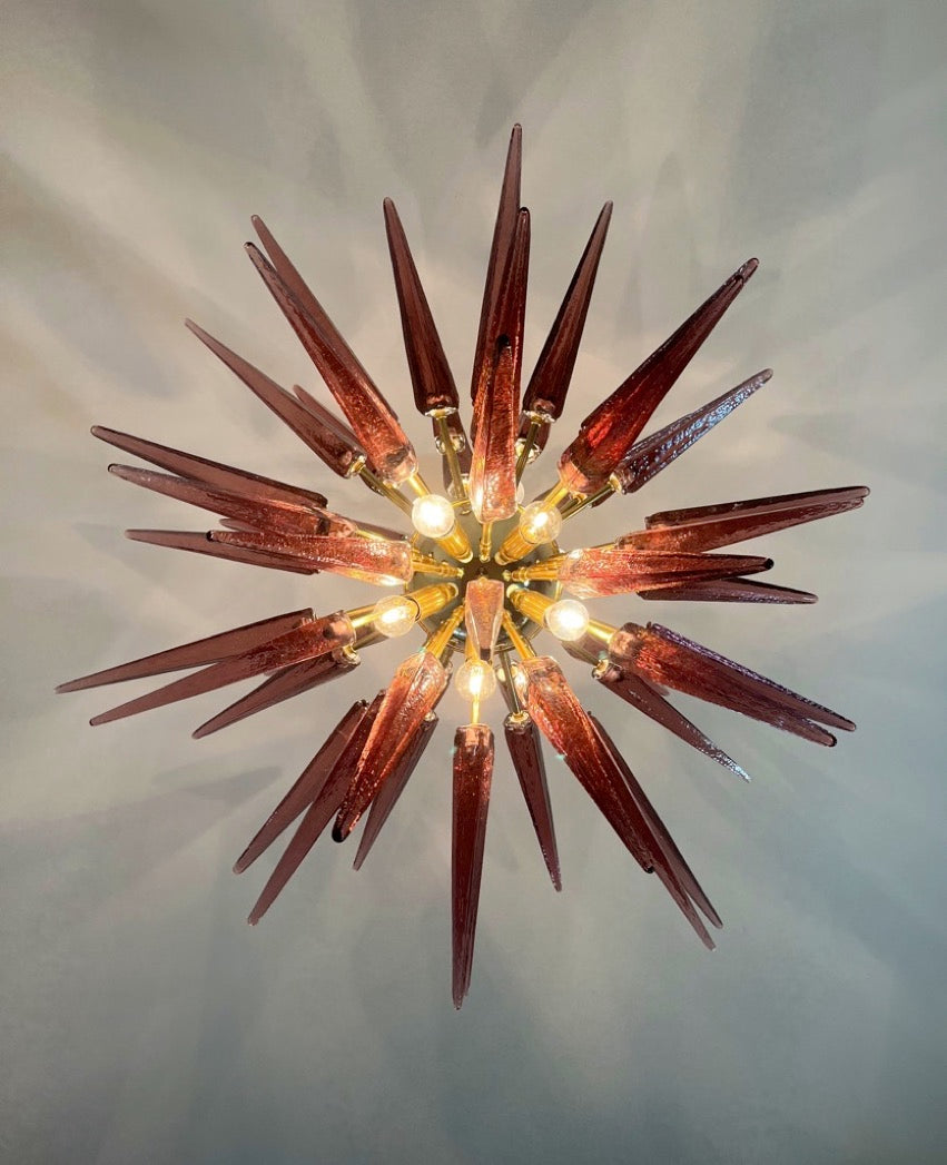 Murano Chandelier | 51 Purple Sputnik detail by Bling Lighting Studio