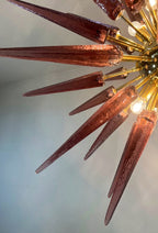 Murano Chandelier | 51 Purple Sputnik detail by Bling Lighting Studio