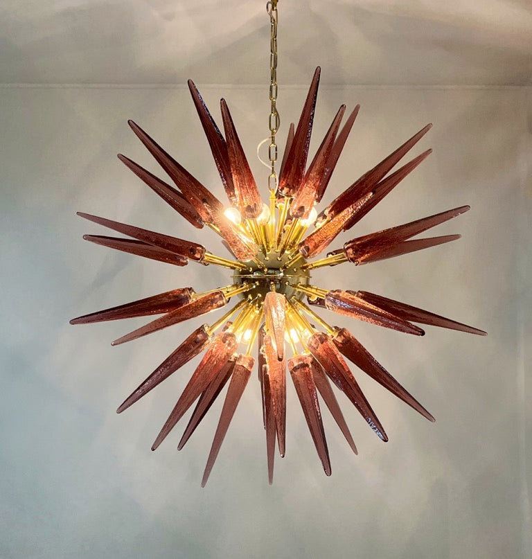 Murano Chandelier | 51 Purple Sputnik detail by Bling Lighting Studio