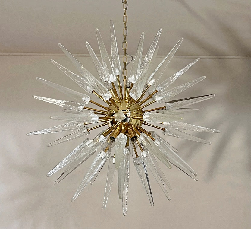 Murano Chandelier | 51 Clear Sputnik detail by Bling Lighting Studio