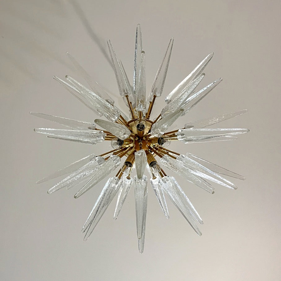 Murano Chandelier | 51 Clear Sputnik detail by Bling Lighting Studio