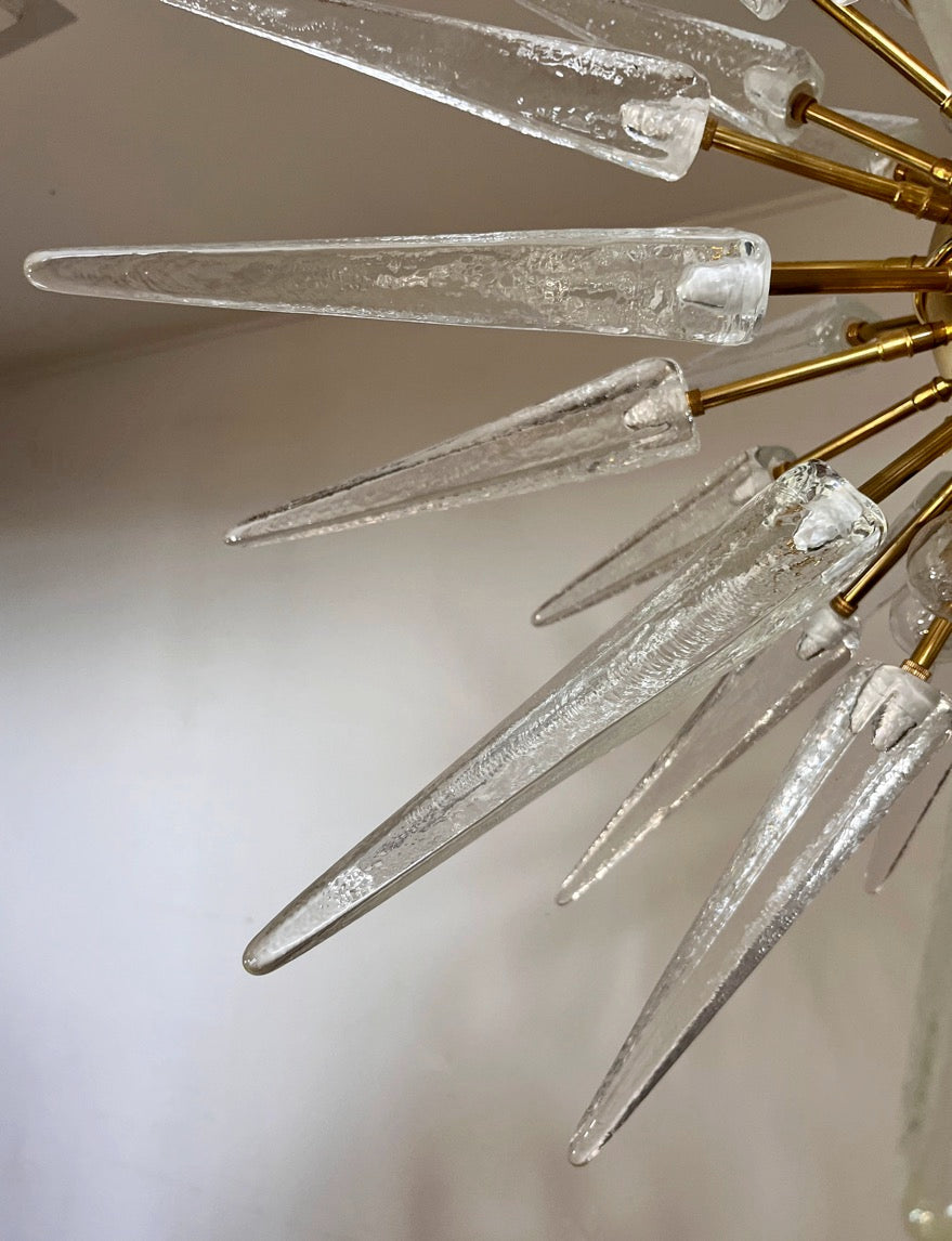 Murano Chandelier | 51 Clear Sputnik detail by Bling Lighting Studio