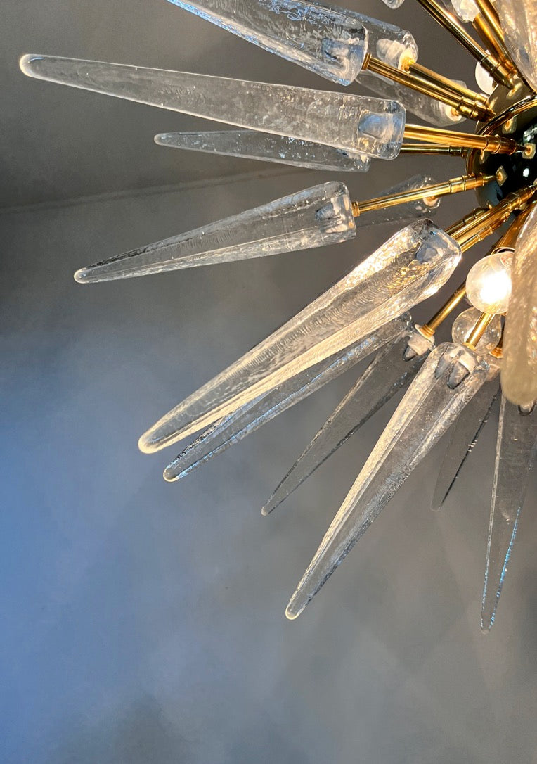 Murano Chandelier | 51 Clear Sputnik detail by Bling Lighting Studio