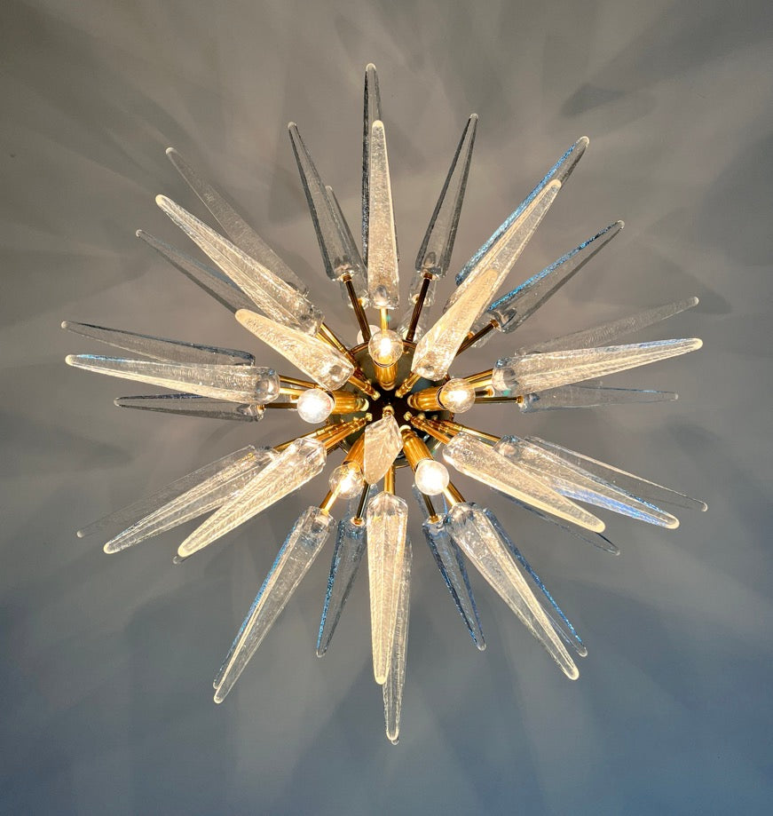 Murano Chandelier | 51 Clear Sputnik detail by Bling Lighting Studio